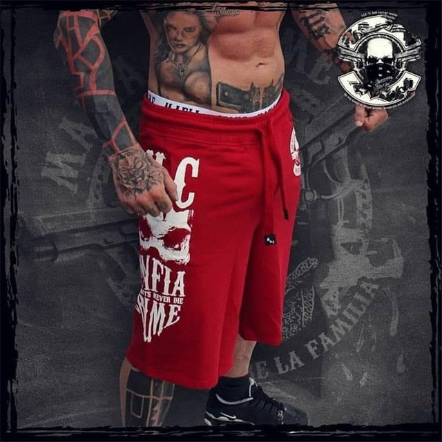Mens summer fitness camouflage shorts fashion Casual Calf-Length Sweatpants male Joggers Workout Cotton Brand Short Trousers-8