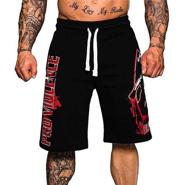 Mens summer fitness camouflage shorts fashion Casual Calf-Length Sweatpants male Joggers Workout Cotton Brand Short Trousers-9