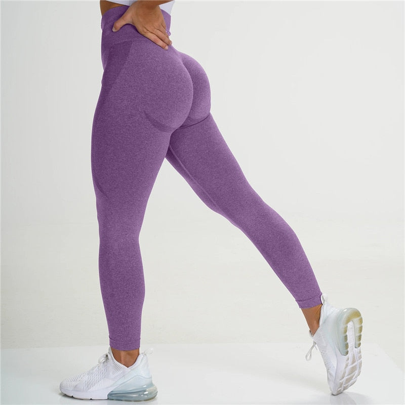 Women Seamless Yoga Pants High Waist Highly Stretchy Gym Workout Fitnesss Leggings Female Sports Trousers-1