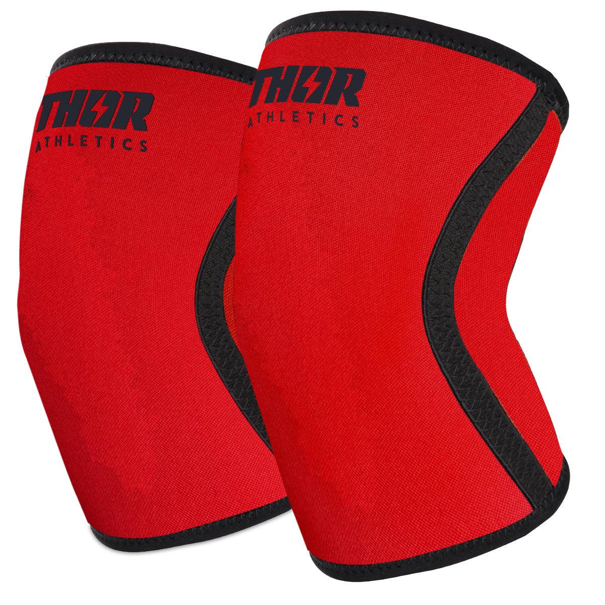 7mm Knee Sleeves | Rood | Thor Athletics-2